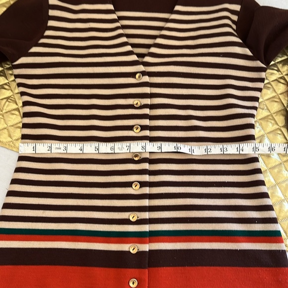 Striped long sleeve color block cardigan - Picture 5 of 12